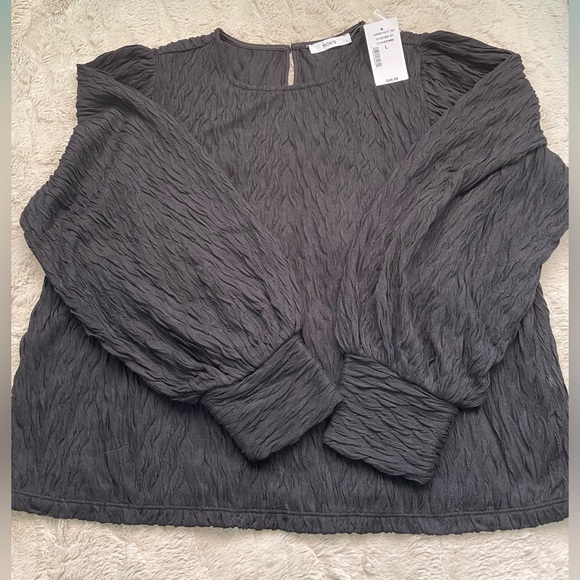BNWT Black Long Sleeve Textured Knit - Picture 2 of 5